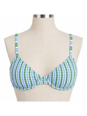 Women's Smocked Demi Underwire Bikini Top Size M (8-10) NWT Free Assembly